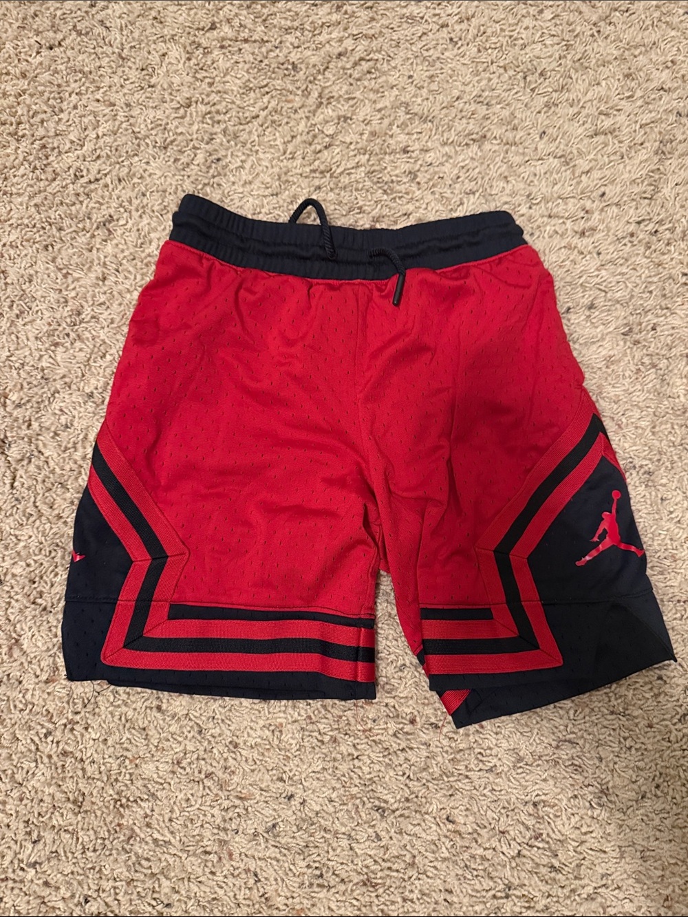 Jordan Red and Black Kids Athletic Basketball Shorts